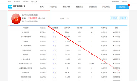 最优惠友链套餐：不同行业及五年以上域名老站！