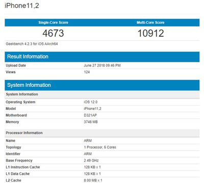 苹果神秘高性能设备现身Geekbench